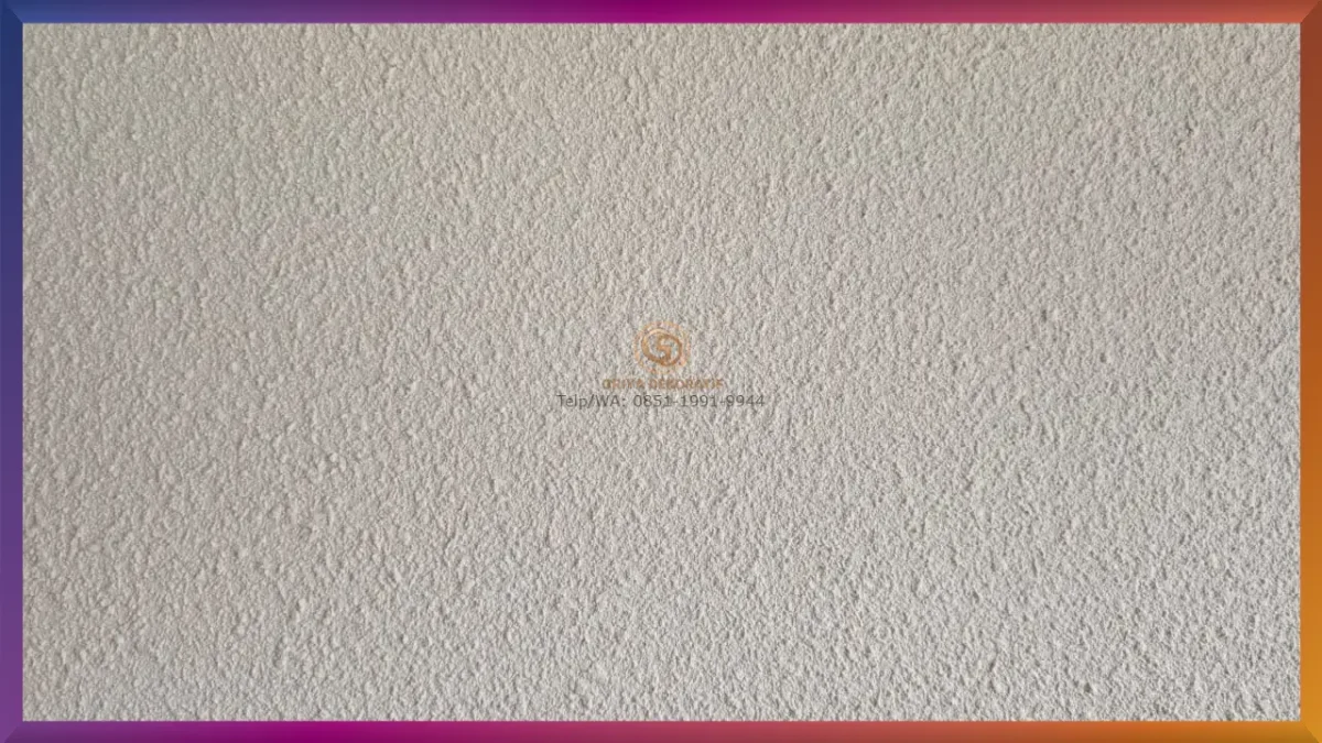 hasil akhir cat tekstur kamprot spray warna off white