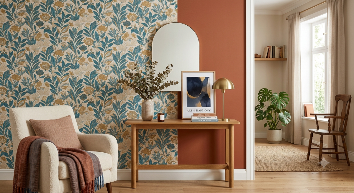 Cara Memadukan Cat Dekoratif dengan Wallpaper agar Tidak Bertabrakan